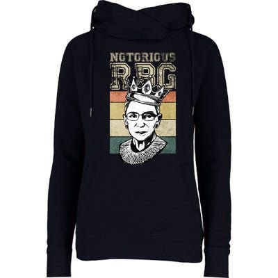 Vintage Notorious Ready To Dissent Pro Choice RBG Womens Funnel Neck Pullover Hood