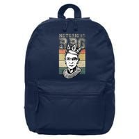 Vintage Notorious Ready To Dissent Pro Choice RBG 16 in Basic Backpack