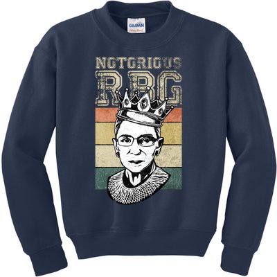 Vintage Notorious Ready To Dissent Pro Choice RBG Kids Sweatshirt