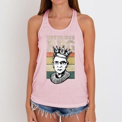 Vintage Notorious Ready To Dissent Pro Choice RBG Women's Knotted Racerback Tank