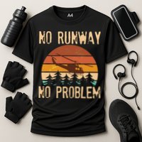 VIntage No Runway No Problem Helicopter Performance Shirt