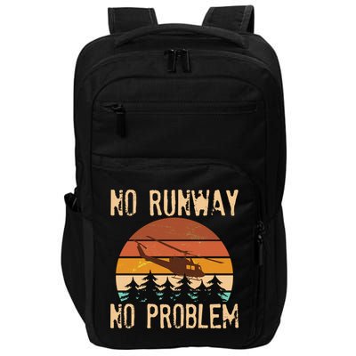 VIntage No Runway No Problem Helicopter Impact Tech Backpack