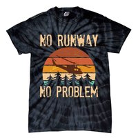 VIntage No Runway No Problem Helicopter Tie-Dye T-Shirt
