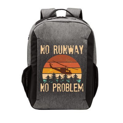 VIntage No Runway No Problem Helicopter Vector Backpack
