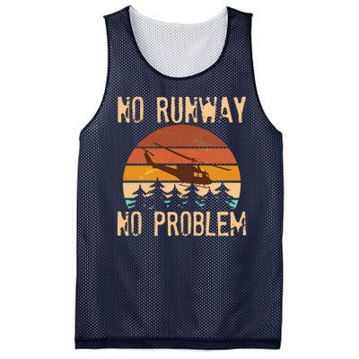 VIntage No Runway No Problem Helicopter Mesh Reversible Basketball Jersey Tank