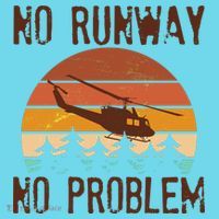 VIntage No Runway No Problem Helicopter Button