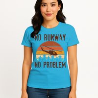 VIntage No Runway No Problem Helicopter Womens T-Shirt