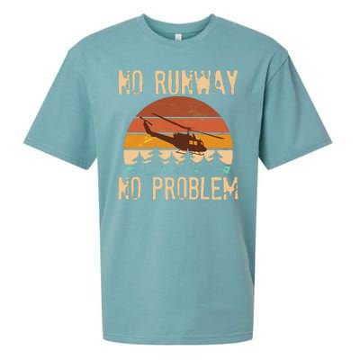 VIntage No Runway No Problem Helicopter Sueded Cloud Jersey T-Shirt