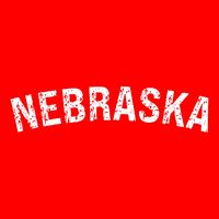 Vintage Nebraska Red Retro Button