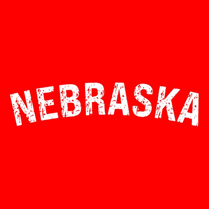 Vintage Nebraska Red Retro Button