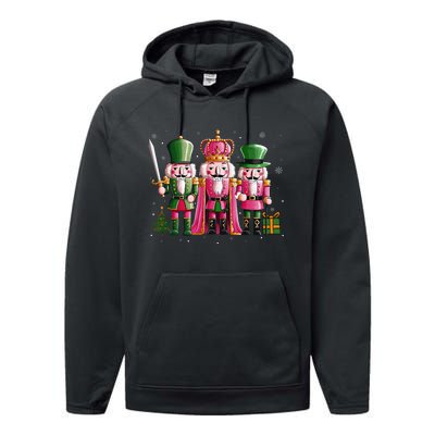 Vintage Nutcracker Squad Christmas Performance Fleece Hoodie