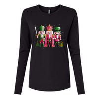 Vintage Nutcracker Squad Christmas Womens Cotton Relaxed Long Sleeve T-Shirt