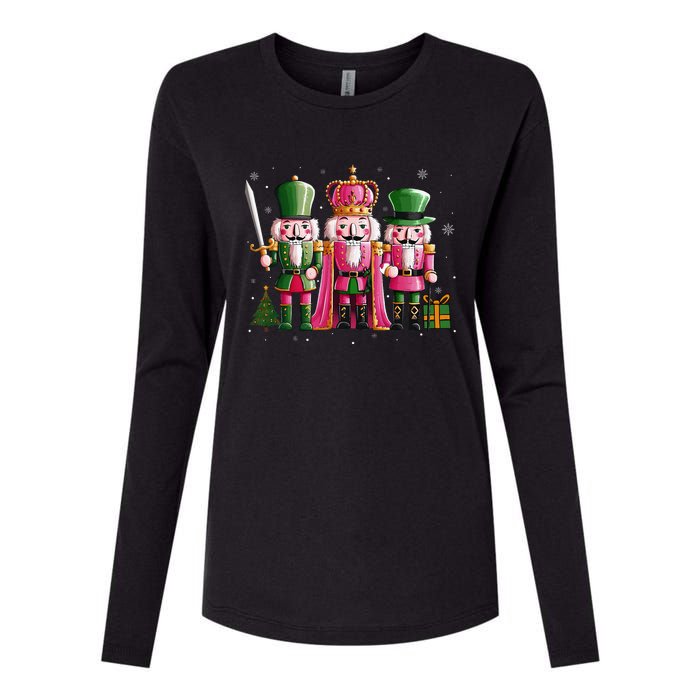 Vintage Nutcracker Squad Christmas Womens Cotton Relaxed Long Sleeve T-Shirt