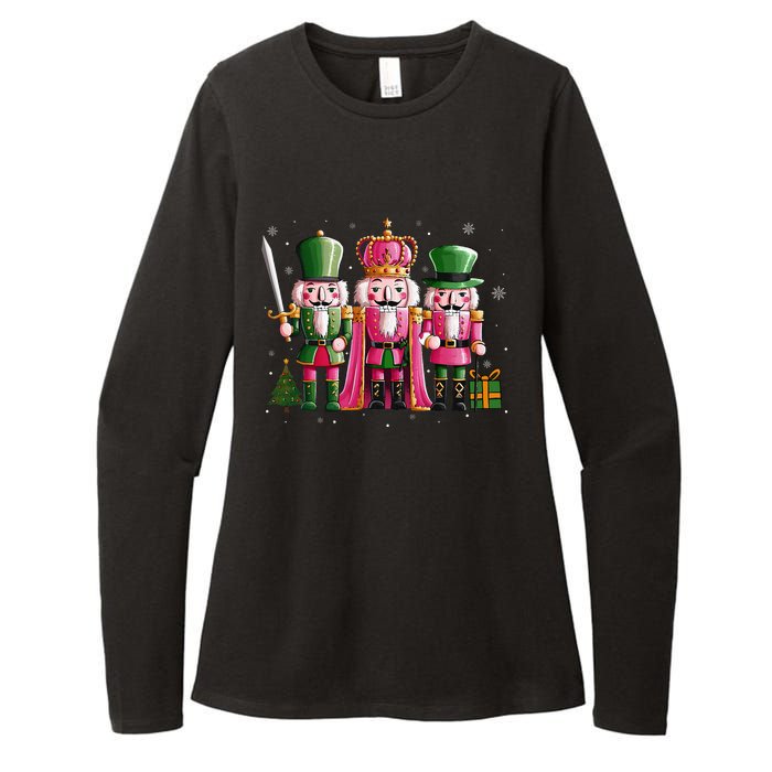 Vintage Nutcracker Squad Christmas Womens CVC Long Sleeve Shirt