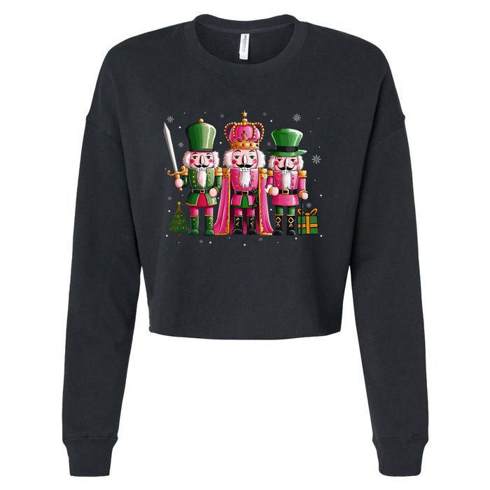 Vintage Nutcracker Squad Christmas Cropped Pullover Crew