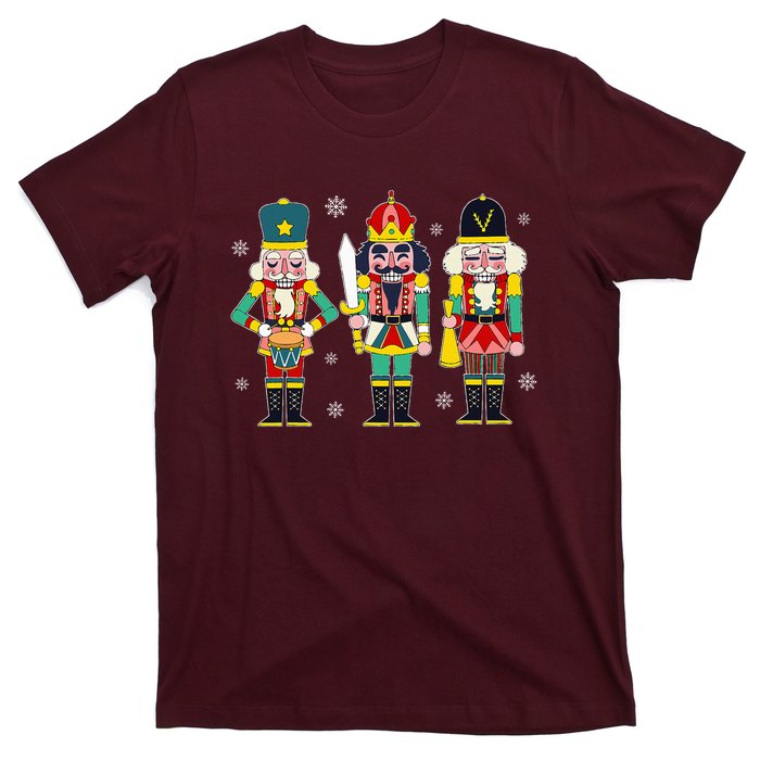 Vintage Nutcracker Squad Christmas 2024 Xmas Matching Women T-Shirt