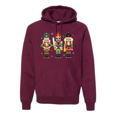 Vintage Nutcracker Squad Christmas 2024 Xmas Matching Women Premium Hoodie