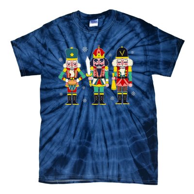 Vintage Nutcracker Squad Christmas 2024 Xmas Matching Women Tie-Dye T-Shirt