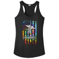 VA Nurse Squad Appreciation Day Tie Dye US Flag Ladies PosiCharge Competitor Racerback Tank