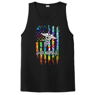 VA Nurse Squad Appreciation Day Tie Dye US Flag PosiCharge Competitor Tank