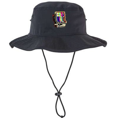 Vaporwave No Signal Television Off Air Glitch Computer Art Bucket Hat