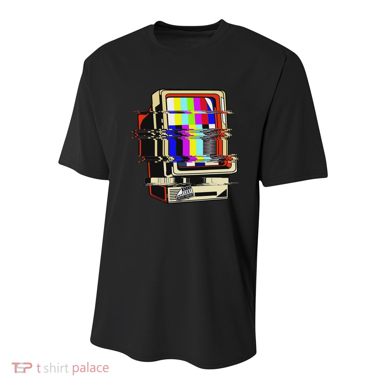 Vaporwave No Signal Television Off Air Glitch Computer Art Youth Performance Sprint T-Shirt
