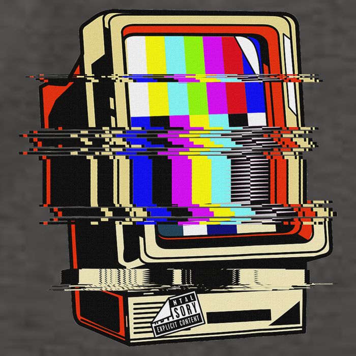 Vaporwave No Signal Television Off Air Glitch Computer Art Vector Backpack