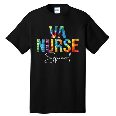 VA Nurse Squad Appreciation Day Tie Dye For Women For Work Long Sleeve Tall T-Shirt