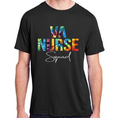 VA Nurse Squad Appreciation Day Tie Dye For Women For Work Long Sleeve Adult ChromaSoft Performance T-Shirt