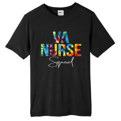 VA Nurse Squad Appreciation Day Tie Dye For Women For Work Long Sleeve Tall Fusion ChromaSoft Performance T-Shirt