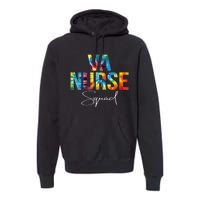 VA Nurse Squad Appreciation Day Tie Dye For Women For Work Long Sleeve Premium Hoodie