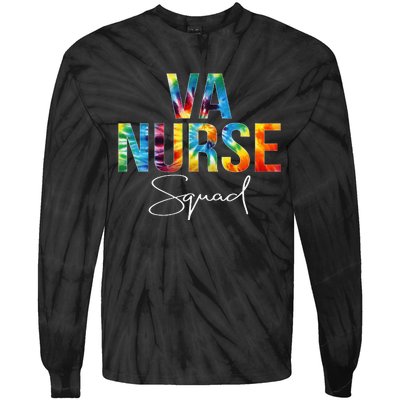 VA Nurse Squad Appreciation Day Tie Dye For Women For Work Long Sleeve Tie-Dye Long Sleeve Shirt