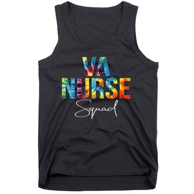 VA Nurse Squad Appreciation Day Tie Dye For Women For Work Long Sleeve Tank Top