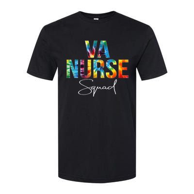 VA Nurse Squad Appreciation Day Tie Dye For Women For Work Long Sleeve Softstyle CVC T-Shirt