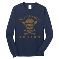 Vintage No Shoes No Nation Funny Sayings Shoes Long Sleeve Shirt