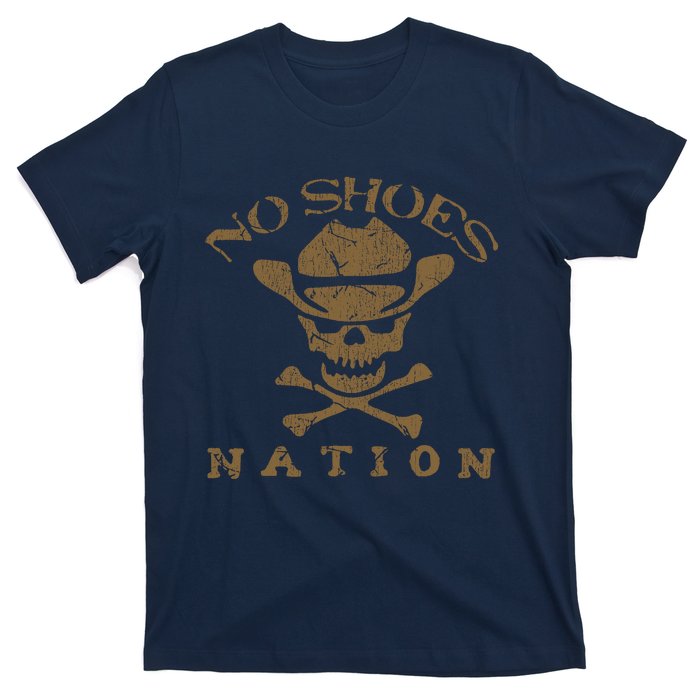 Vintage No Shoes No Nation Funny Sayings Shoes T-Shirt