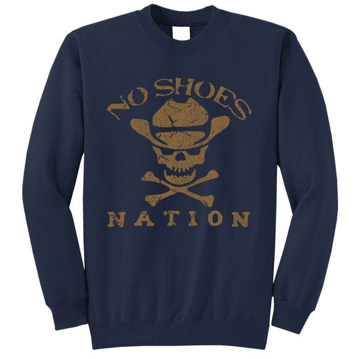 Vintage No Shoes No Nation Funny Sayings Shoes Tall Sweatshirt