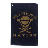 Vintage No Shoes No Nation Funny Sayings Shoes Platinum Collection Golf Towel