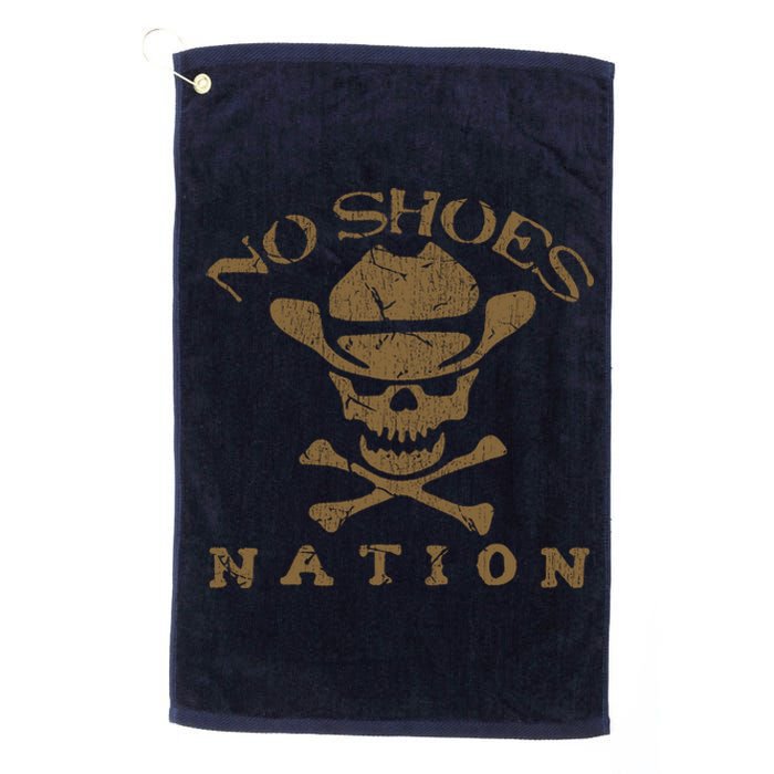 Vintage No Shoes No Nation Funny Sayings Shoes Platinum Collection Golf Towel