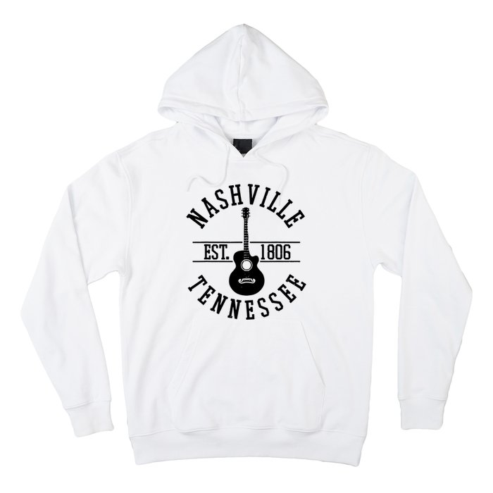 Vintage Nashville Tennessee Guitar Country Music City Hoodie