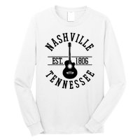 Vintage Nashville Tennessee Guitar Country Music City Long Sleeve Shirt