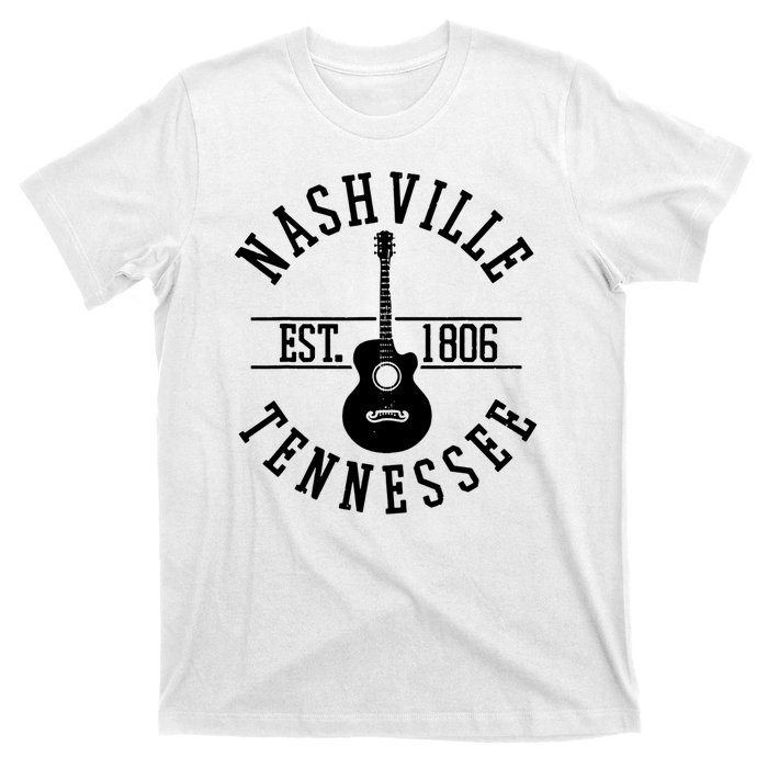 Vintage Nashville Tennessee Guitar Country Music City T-Shirt