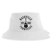 Vintage Nashville Tennessee Guitar Country Music City Sustainable Bucket Hat