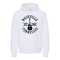 Vintage Nashville Tennessee Guitar Country Music City Premium Hoodie