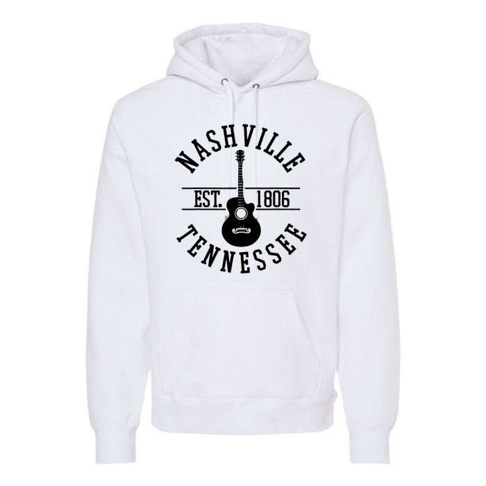 Vintage Nashville Tennessee Guitar Country Music City Premium Hoodie