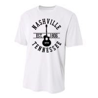 Vintage Nashville Tennessee Guitar Country Music City Performance Sprint T-Shirt