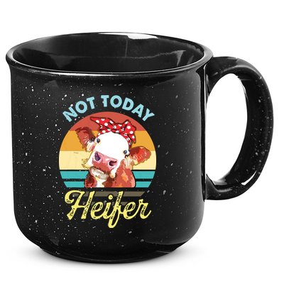 Vintage Not Today Heifer Cute Cow Gift For Women Men Farmer 15oz Campfire Ceramic Mug