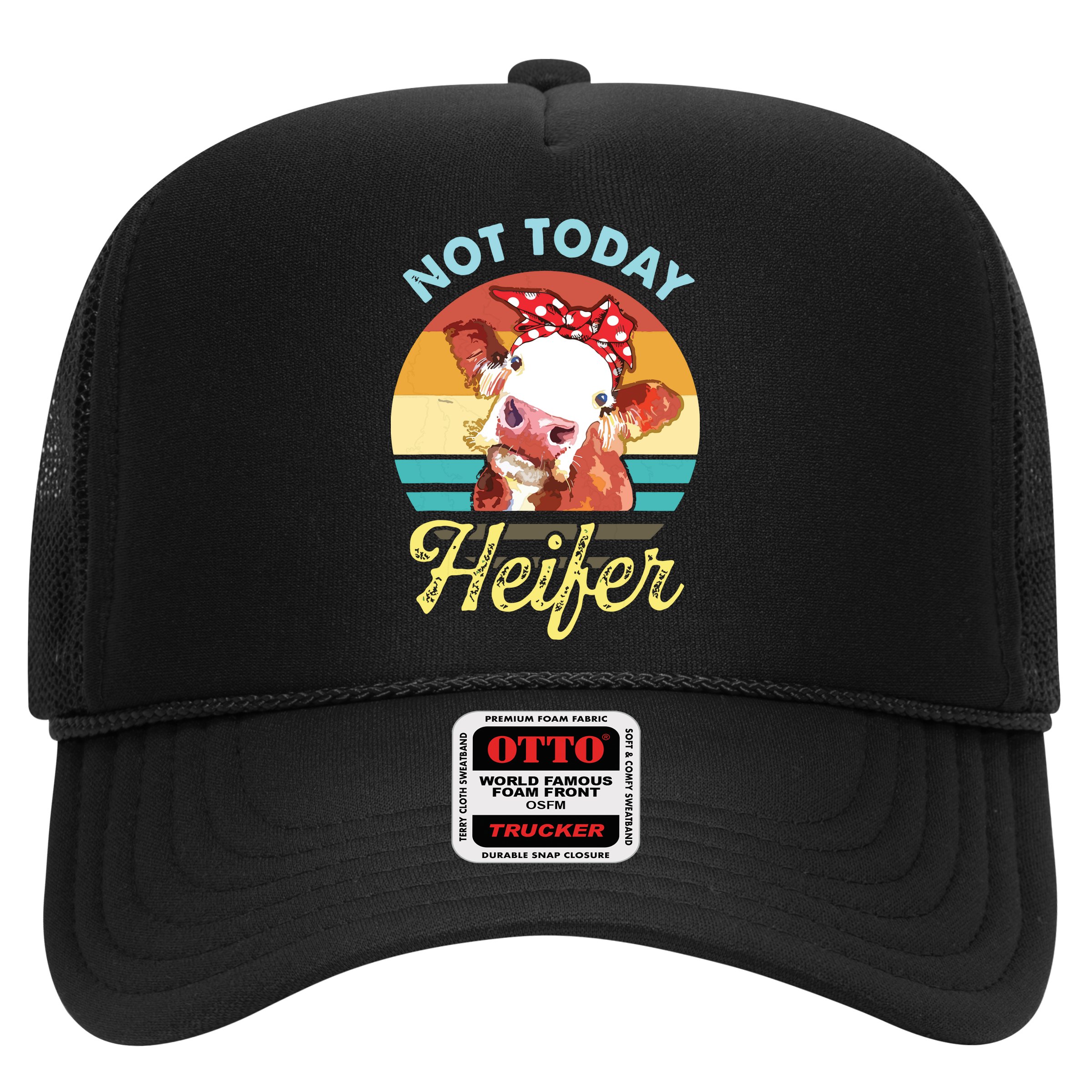 Vintage Not Today Heifer Cute Cow Gift For Women Men Farmer Hat