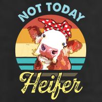 Vintage Not Today Heifer Cute Cow Gift For Women Men Farmer Hat