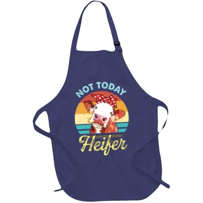 Vintage Not Today Heifer Cute Cow Gift For Women Men Farmer Apron